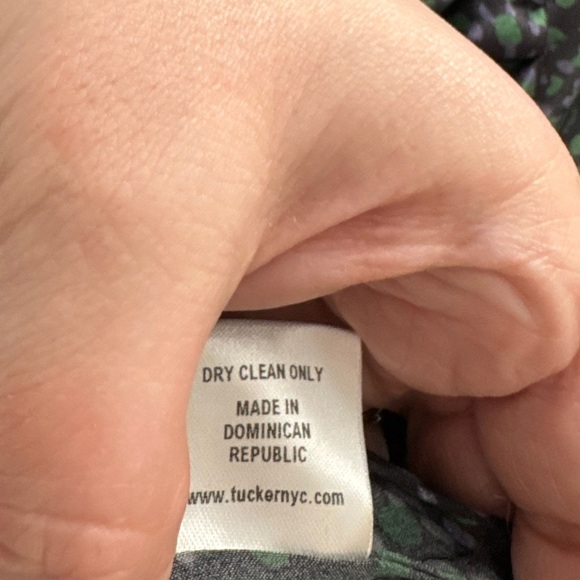 Tucker Juliette Midi Dress Size XL Silk Stretch Charmeuse Emerald Green Multi - Picture 14 of 15